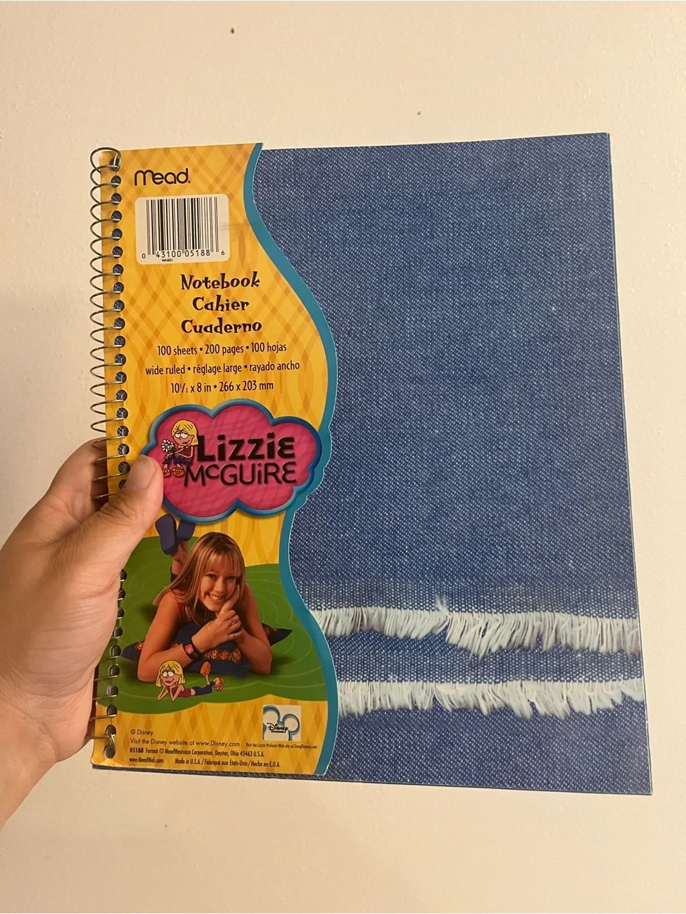 Vintage Mead Disney Lizzie McGuire Spiral Bound Notebook with stickers